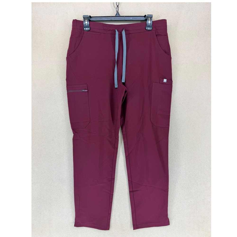 FIGS W Yola Skinny Pants Petite Maroon Technical Collection M P TW2000P